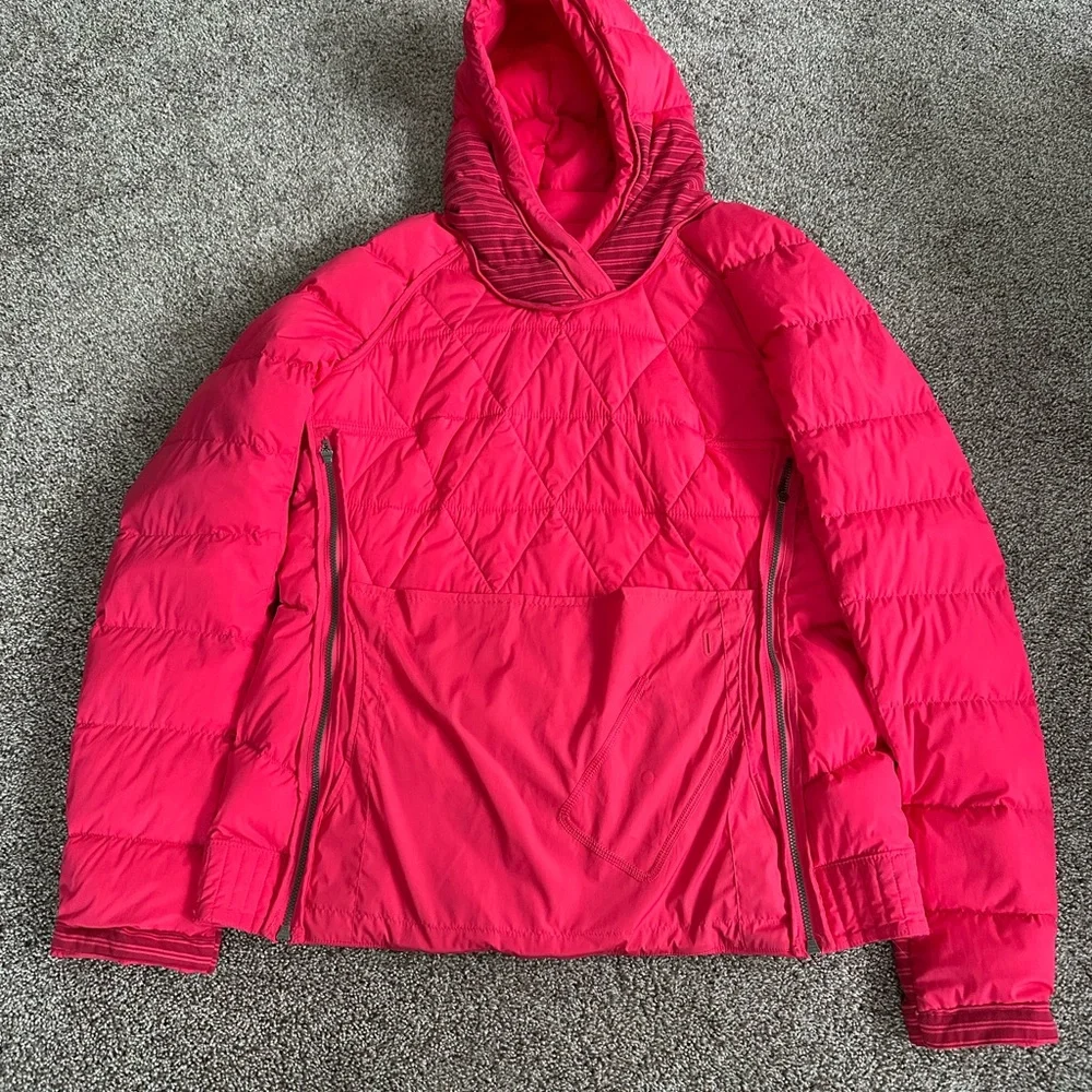 lululemon athletica Pink Hooded Quilted Puffer Jacket